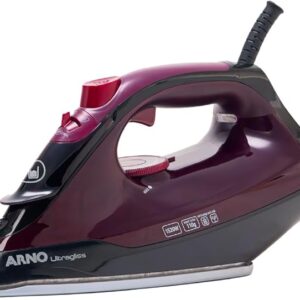 Ferro a Vapor Arno Ultragliss com Base Durilium Airglide, deslizamento mais rápido e maior resistência, 1520W, Vinho, FMV 110V