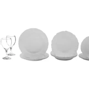 Aparelho de Jantar com Taça 16 Peças Nadir