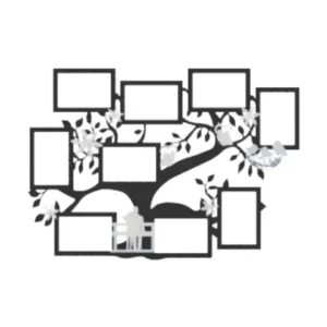 Porta Retrato de Parede em MDF - Cor Preta